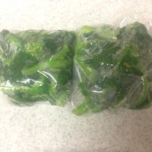 かき菜(なばな､菜の花)の下茹で＆冷凍保存